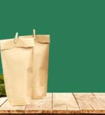 Recyclable hard-bottom bag - Full kraft