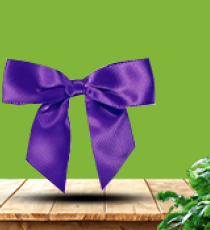 Satin pre-tied bow - Violet