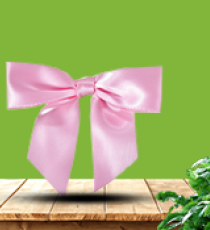 Satin pre-tied bow - Rose