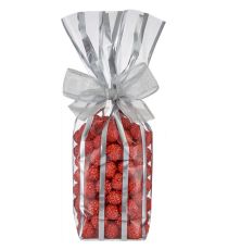 Metallic hard-bottom bag - Bandelettes Argent