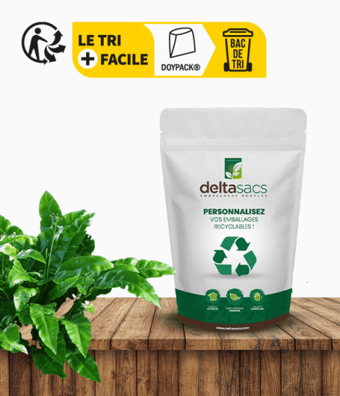 Deltasacs In-Stock Kraft Stand-Up Pouches with Window Deltasacs In-Stock Mono-Material Stand-Up Pouches